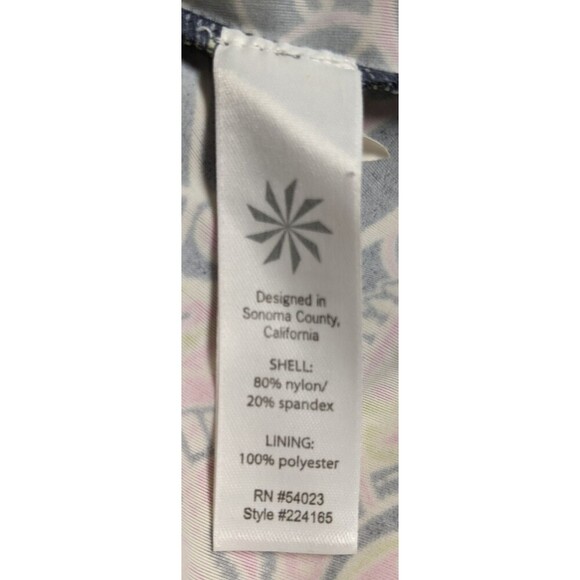 Women's ATHLETA Racerback Padded Shelfbra Floral Print Swim Top M Cruise, Vacay - Picture 4 of 5